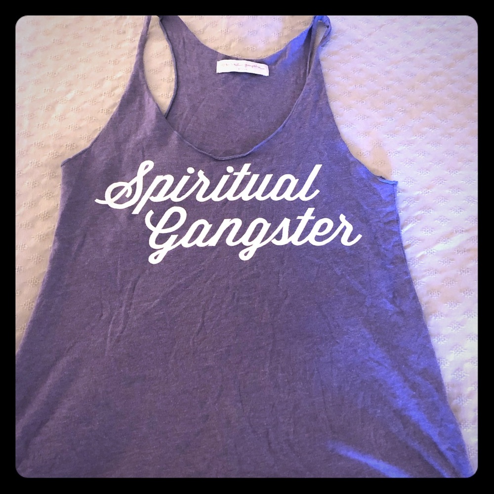 Spiritual Gangster Purple Tank Size Small